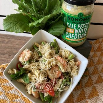 Recipe: Kale Pesto Shrimp Pasta Salad