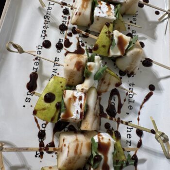 Recipe: Pear & Brie Salad Skewers