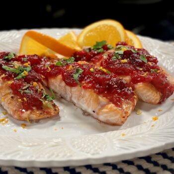 Recipe: Cranberry Orange Glazed Salmon