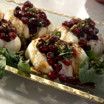 Recipe: Pomegranate Basil Burrata Balls